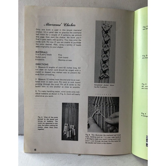 Vintage 1971 Bead and Pearl Jewelry Instruction Book Macrame Crochet Two Needle - Picture 6 of 7